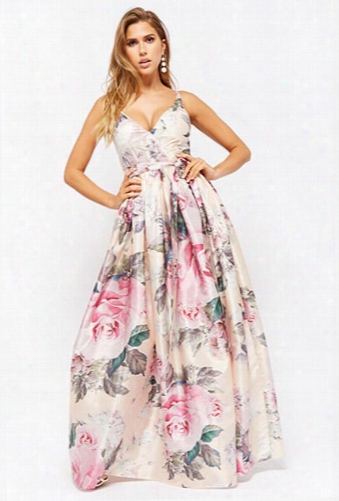 Floral Surplice Gown