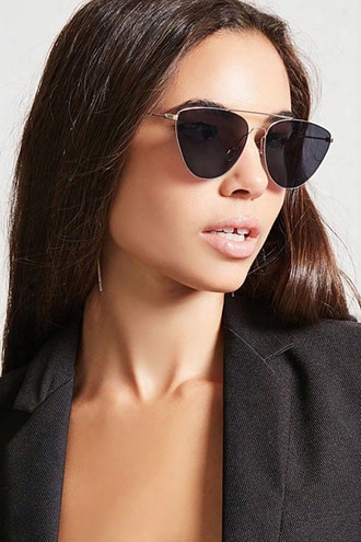 Geometric Aviator Sunglasses