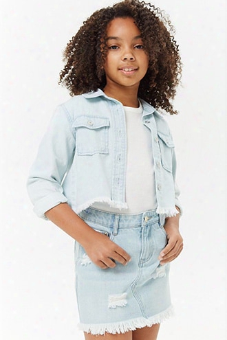 Girls Distressed Denim Skirt (kids)