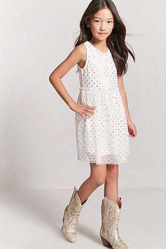 Girls Metallic Polka Dot Dress (kids)