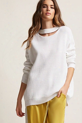 Lace-up Cutout Sweater