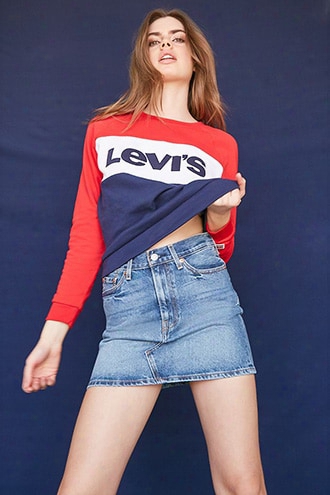 Levis Altered Deconstructed Skirt