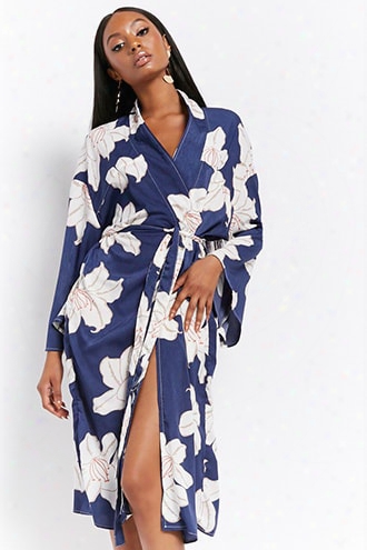 Longline Floral Print Jacket