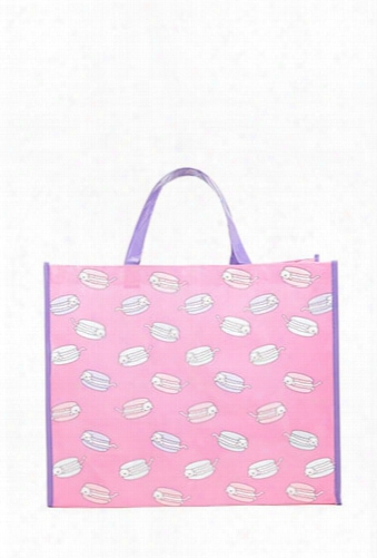 Macaroon Cat Print Tote Bag