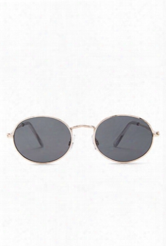 Metallic Oval Sunglasses