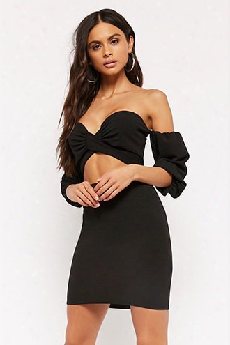 Off-the-shoulder Crop Top & Skirt Set