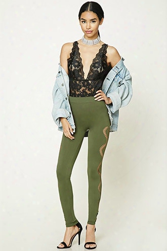 Ornate Cutout Leggings