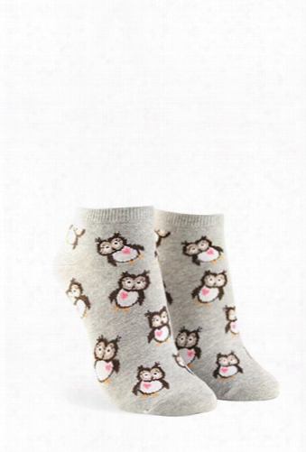 Owl Graphic Ankle Socks