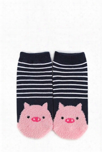 Pig Graphic Ankle Socks
