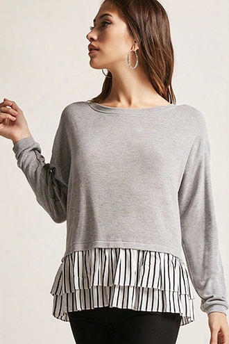 Pinstriped-panel Sweater