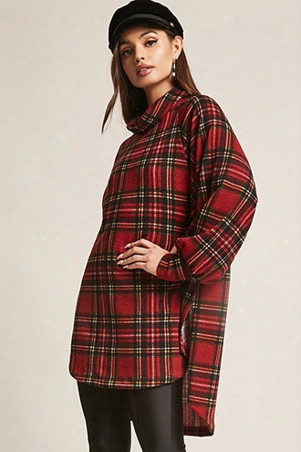 Plaid Turtleneck Tunic