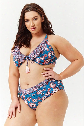 Plus Size Paramour Floral Print Bikini Bottoms