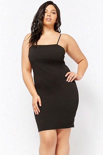 Plus Size Square-neck Cami Dress