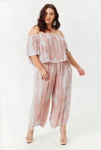 Plus Size Tie-dye Ankle Pants