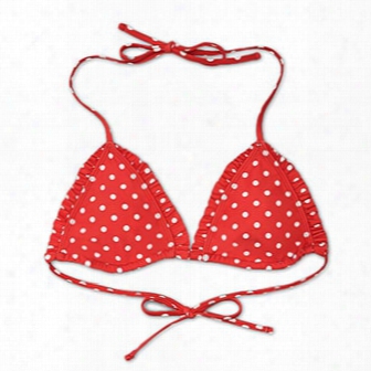 Polka Dot Print Bikini Top