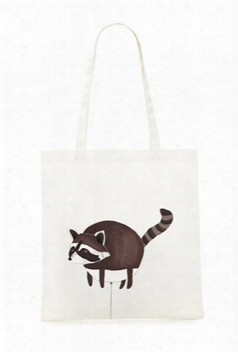 Raccoon Balloon Canvas Tote Bag