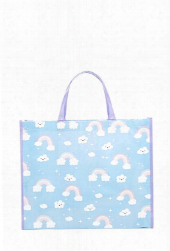 Rainbow Print Tote Bag