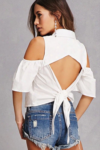 Reverse Open-shoulder Top