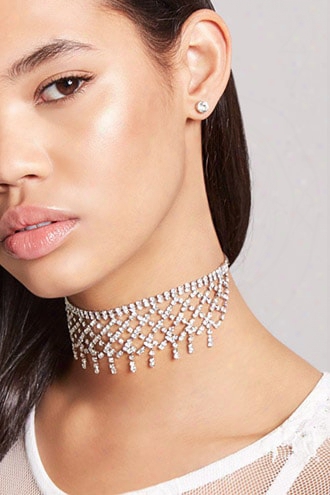 Rhinestone Bib Choker