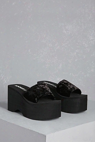 Rocket Dog Velvet Platform Sandals