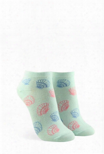 Seashell Graphic Ankle Socks