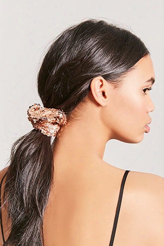 Sequined Mesh Scrunchie