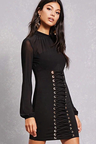 Sheer Mesh Bodycon Dress