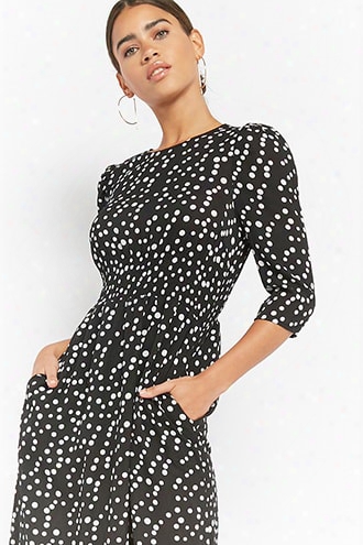 Smocked Polka Dot Dress