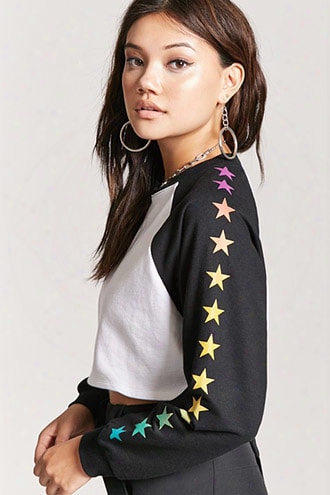 Star Graphic Cropped Sweatshirt