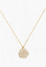 Rhinestone Rose Charm Necklace