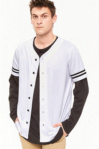 Varsity-stripe Baseball Jersey