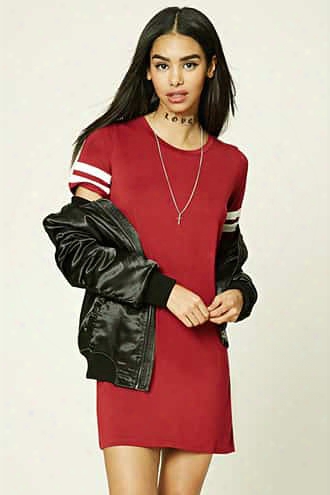 Varsity-stripe T-shirt Dress