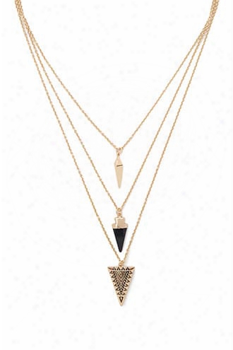 Arrow Pendant Layered Necklace