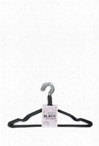 Black Coated Hanger Set