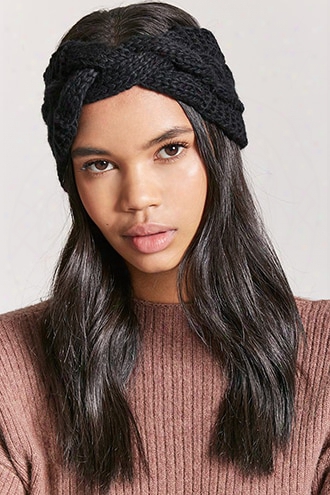 Cable Knit Twist-front Headwrap