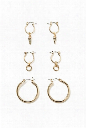 Charm Hoop Earring Set