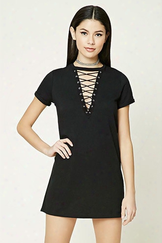 Crisscross Lace-up Dress