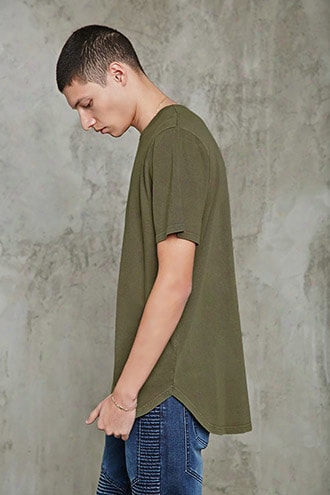 Curved-hem Cotton Tee