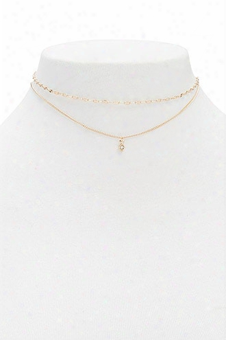 Diamond Charm Necklace Set