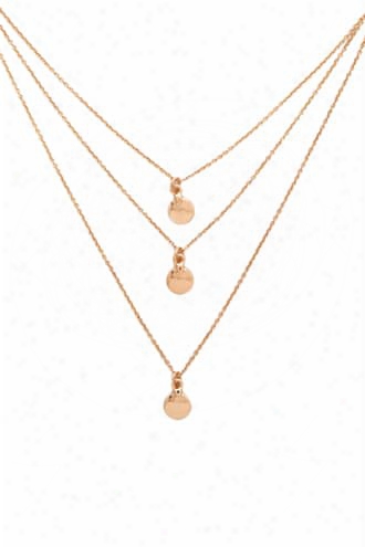 Disc Charm Layered Necklace