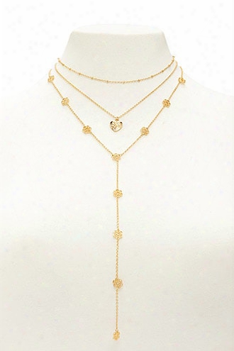 Drop Chain Pendant Necklace Set