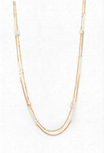 Faux Crystal Longline Necklace