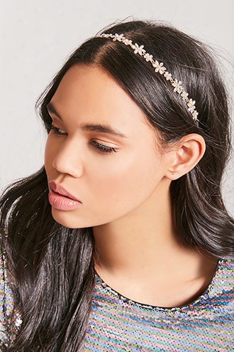 Faux Gem Floral Headband