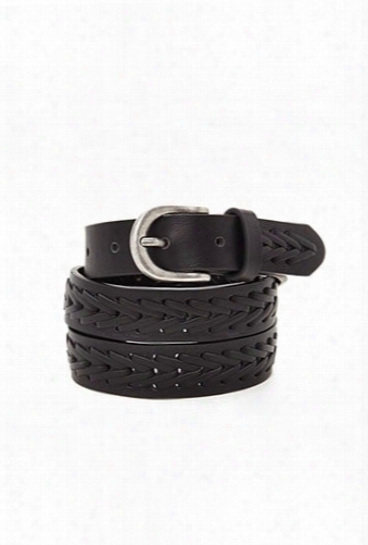 Faux Leather Braided Belt