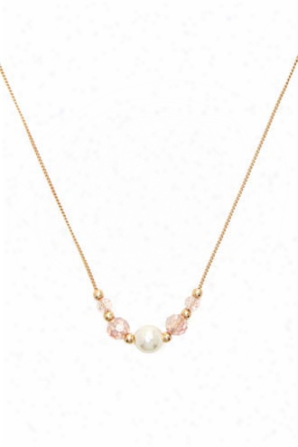 Faux Pearl Beaded Necklace