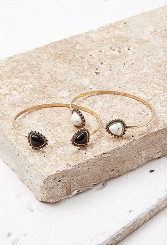 Faux Stone Bangle Set