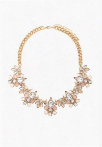 Faux Stone Petal Statement Necklace