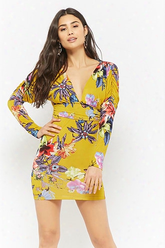 Floral Ruched Mini Dress