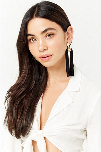 Geo Tassel Drop Earrings