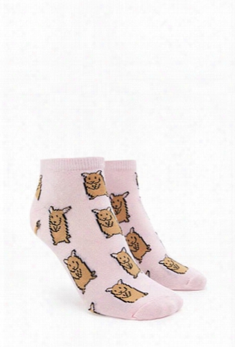 Gerbil Print Ankle Socks
